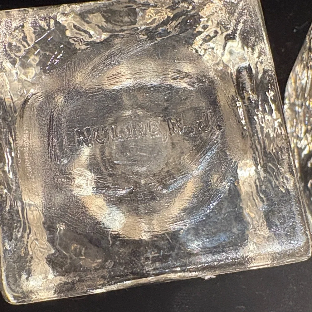 Vintage Wheaton Nuline NJ Glass‎ Candle Holders (2)